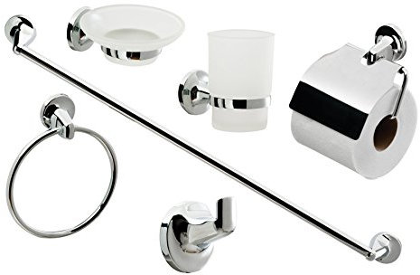 Cassellie 0908001 6-Piece Bathroom Accessories Set Metal