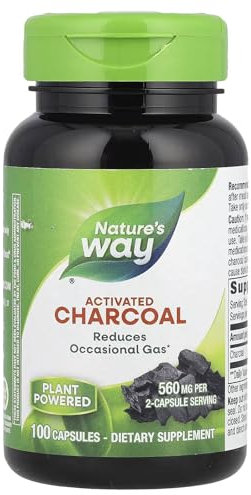 Nature'S Way Activated Charcoal - 280 Mg - 100 Caps