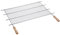 Sauvic 02465 - Parrilla Barbacoa zincada Recortable, con Mangos de Madera, 60 x 40 cm