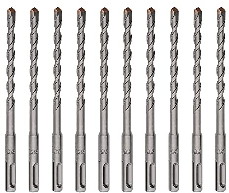 STIER SDS-plus-Bohrer, 10 Stück, Länge 210 mm, Durchmesser 12 mm, geeignet für Beton & Mauerwerk, Steinbohrer, Betonbohrer, Sds plus Bohrer Set, Steinbohrer Set, Stahlbeton Bohrer