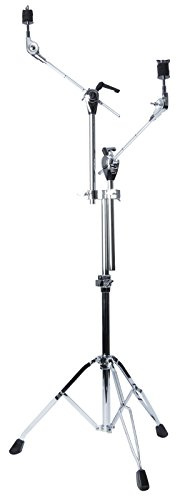 Fame CBS9008 Doppelgalgen-Beckenständer, Einfache Positionierung, Schnellspannsystem, Rutschfeste Gummifüße, Dreibeinige Basis, Ideal für Große Setups