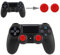 Thumbsticks Capuchons de protection en silicone pour manette DualShock Gamepad Sony Playstation PS4 Pro, PS4, PS3, PS2, Xbox One X, Xbox 360, Nintendo Switch en rouge