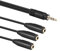 Baolongking Câble Audio Répartiteur Stéréo 3,5 mm Mâle Vers 3 Femelles Plaqué Or 30 Cm