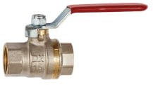 RIEGLER 103175-330.10-R Kugelhahn Standardausf., roter Hebel, IG/IG, MS vern., G 2 1/2, 1Stk