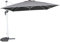 Hespéride - Parasol déporté carré Équador Ardoise avec LED
