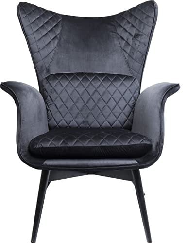 Kare Sessel Tudor Velvet Schwarz