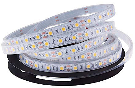 Tiras LED de Luces en el Agua Subacuática para la Iluminación del Tanque de Peces 5M Piscina Tira de Luz de la Tira de DC12V azul 5M DC12V IP68 Waterproof