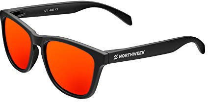 NORTHWEEK Regular FLAKA Gafas, Negro - Rojo, Adulto Unisex Adulto