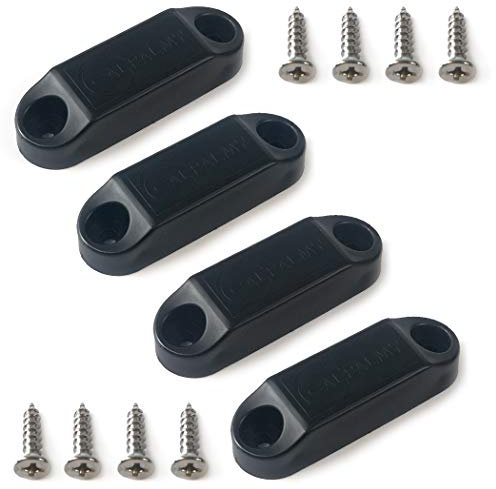 CalPalmy (2 Pairs Magnetic Baggage Door Catch and Holder Kit - Black RV Storage Door Latch Perfect Alternative for Plastic Spring Clips for Use in Campers and Motor Homes