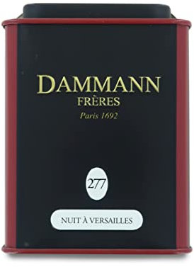 Damman Nuit à Versailles 277 - Tè verde con bergamotto, petali di fiori d'arancio e petali di rosa, fiordaliso, aromi di kiwi, pesca, 100g, Damman Frères