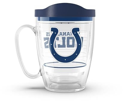 Tervis Made in USA Double Walled NFL Indianapolis Colts Insulated Tumbler Cup Keeps Drinks Cold & Hot, 16oz Mug, Tradition