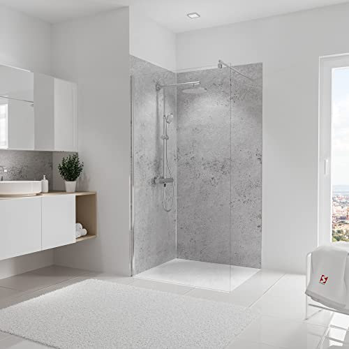 Schulte DecoDesign Set für Ecke, 2x Wandverkleidung, Motiv: Stein Grau-hell, Größe: 210 x 100 cm, Fliesenersatz, D1901021-2-F 602