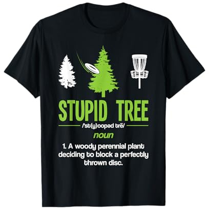 Disc Golf Stupid Tree Noun Dictionary Gift Midrange Driver T-Shirt