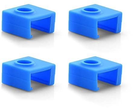 Lufix 3D Drucker Silikon Socken Set passend für MK8, V6, V6 PT100, Volcano PT100 Hotend, 4 Stück, 3D Drucker Zubehör, Silikon Abdeckung für Extruder (MK8)