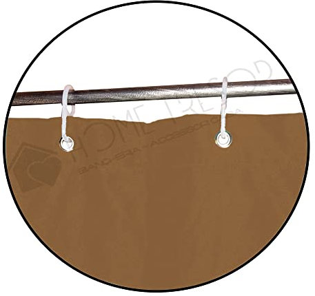 Home Tresor - Tenda Parasole da Esterno per Balcone/Terrazzo/Veranda con Anelli e Ganci per Applicazione, Resistente e Lavabile, 100% Poliestere, Tinta Unita Marrone (140 x 250)