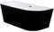 Vente-unique-Bañera exenta - 245L - 170 x 75 x 58 cm - Negro brillante - Acrílico - DIVINA