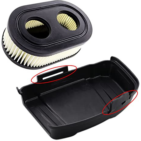 MCHNIC Couvercle de filtre à air avec filtre à air pour tondeuse à gazon Briggs & Stratton 650EXI 675EXI 675IS Remplace 594575, 798452