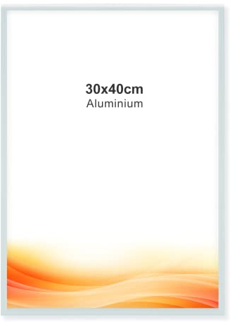 RAWWEST.BIS Alu Bilderrahmen 30x40cm Plakatrahmen Alurahmen mit Plexi Rahmen aus Aluminium für Bilder Poster Fotos und für Puzzle, Posterrahmen Fotorahmen, Silber