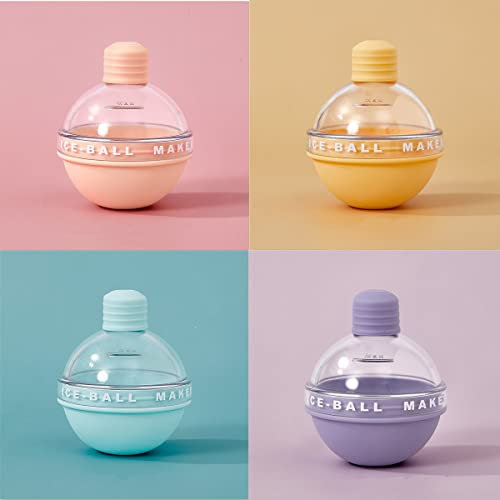 Eiswürfelform Balls, Silikon Eiskugelform Kugel, Wiederverwendbare Formen Ice Mold - BPA Frei - Eiswürfelform Geeignet Perfekt für Whisky, Cocktail und jedes Getränk (4 Farbmischung)