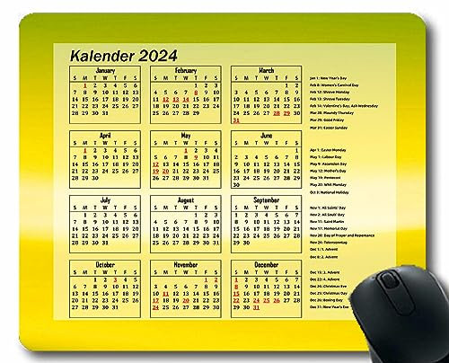 YENDOSTEEN 2024 Kalender,Gaming Mousepad, Helles Cluster dunkler Rauch Personalisierte rechteckige Gaming-Mauspads