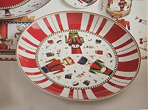 PIATTO PORTATA BRANDANI NATALIZIO LO SCHIACCIANOCI IN PORCELLANA COD.84171 - DIAMETRO CM30