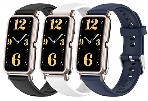 MIJOBS 3 Pièces Bracelets Compatible avec Huawei Watch Fit Mini Bracelet de Remplacement Sport Respirant Bracelets de Montre en Silicone pour Huawei Watch Fit Mini Smartwatch Accessoires