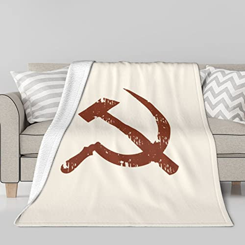 Drapeau de l'ex-Union soviétique 80x60 Couverture pour canapé, lit ou Sofa, Chaude et Douillette en Toutes Saisons