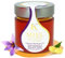 Miel de fleur d'oranger pur au gingembre et safran bio de La Manche, Miel d'abeille naturel d'Espagne, Miel artisanal brut au gingembre et safran bio, Miel Premium en pot de 250 g.