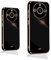 PEIYE Funda para Realme 11 Pro+ (Plus)/ Realme 11 Pro 5G, Silicona Suave Electrochapada, TPU Flexible Carcasa con Diseño de Borde Dorado -Negro