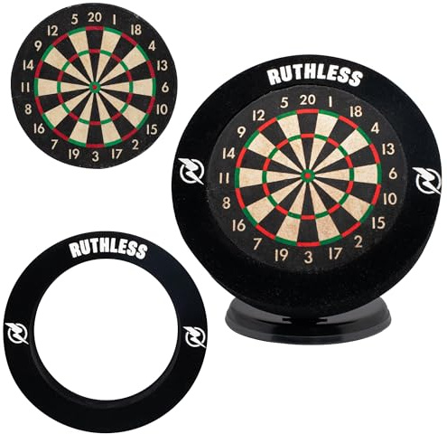 Ruthless Mini-Dartscheiben-Set | Miniatur-Dartpfeile und Dartscheiben-Set für Zuhause und Büro, inklusive Mini-Dartpfeilen mit Stahlspitze