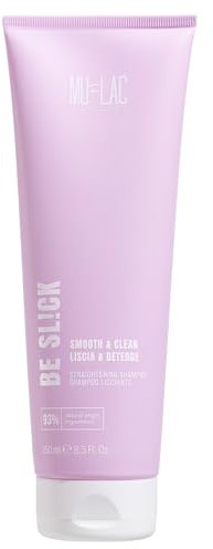 MULAC | BE SL!CK - Shampoo Lisciante e Ammorbidente con Effetto Anticrespo, con Semi di Lino, 250ml