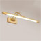 Spiegelleuchte, komplett aus Kupfer, Acryl, Spiegel-Frontleuchte, Gold, kreativ, faltbar, teleskopisch, für Villa, Haushalt, Badezimmer, spritzwassergeschützt, Make-up, LED-Spiegel, Schranklampe, Wand