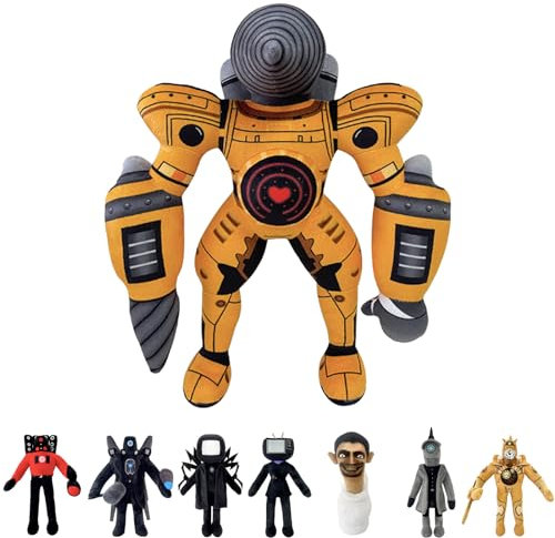 POPOYU Plüschtier Titan Electric Drill Man, Plüsch Skibidi Toiletten Figuren,Titan Speakerman Plüsch Weich Bequem Gefüllte,Plüschtier Kuscheltier Stofftier Weihnachten für Spielefans