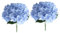 perfk 2 Stück Blumenstrauß, fühlt Sich echt an, Hortensienblüte mit Stiel, Kunstblume, Heimdekoration, künstliche Hortensien für Partys und Hochzeiten, Blau