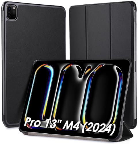 Hianjoo Funda Compatible con iPad Pro 13 M4 (2024), Funda para Tableta Protectora Delgado Inteligente de Cuero Función de Soporte Carcasa Compatible con iPad Pro M4 2024 13, Nergo