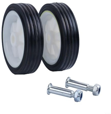 Lastdaytime Lot de 2 roulettes de rechange pour compresseur d'air avec vis pour compresseur d'air, diamètre du trou 12 mm (2 roues de 12 cm)