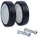 Lastdaytime Lot de 2 roulettes de rechange pour compresseur d'air avec vis pour compresseur d'air, diamètre du trou 12 mm (2 roues de 12 cm)