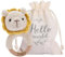 Youuys Personalisierter Babyrassel Gehäkelte Holz Häkeln Tiere Greifling Baby Holz Rassel Baby mit Sound Handmade Rassel für Neugeborenes Baby Geschenk Junge und Mädchen Geschenk zur Geburt (Giraffe)