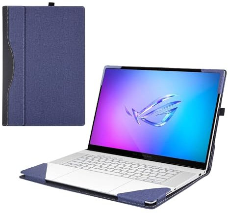 RUNMEIJIA Laptop Cover Case Only for ASUS ROG Zephyrus G16（2024 16 [not Compatible with Any Other Model] .2-in-1 PU Leather Detachable Notebook Sleeve Computer Bag Protective (Blue)