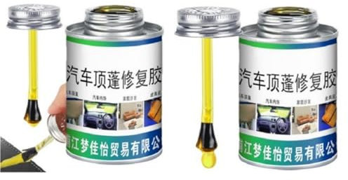 2X Auto-Dachhimmel-Reparaturkleber Autodachgewebekleber, Auto-Dachhimmel-Kleber Mit Pinsel, PU-Lederreparatur Auto-Dachhimmel-Kleber - Auto-Dachhimmel-Reparaturkleber Dachhimmel Reparaturkleber