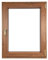 ALUCON Fenster 600x700 mm – Kunststofffenster 60x70 cm – Flügelfenster Innen Goldene Eiche/Außen Goldene Eiche – DIN Rechts