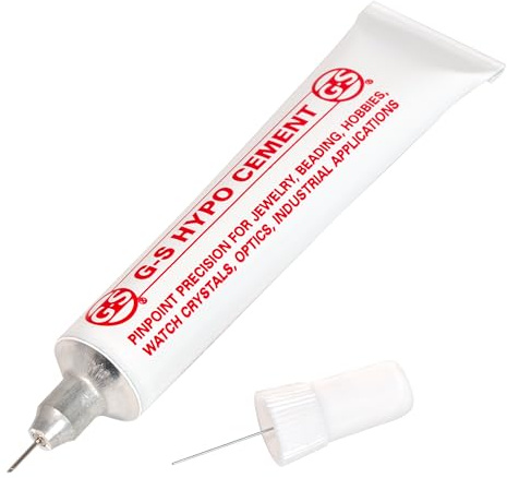 The Beadsmith Klarer Präzisions-Zement – Klebstoff mit Punktapplikator, zum Abdichten von Knoten, Perlenstickerei, Uhren- und Linsenreparatur, Modellbau, transparent, 9 ml, 1 Stück