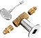 Happyyami 1 Set Gas Feuerstelle Absperrventil Mit NPT Und Schlüssel 1/2 Hochdruck Kugelhahn Für Sichere Gasregulation Feuerstellen