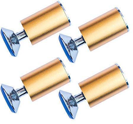 Générique Pattes de Meuble Reglables Pieds de Table 4PCS Alliage Aluminium Jambes en Métal de Bbricolage Parfait pour Les Tables Basses Canapé Lit Support de Plan de Travail TV Or Mat(8cm)