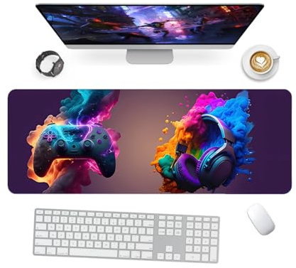 LUHOCIY 80x30cm, Alfombrilla Ratón XXL, Alfombrilla Gaming, Alfombrilla Escritorio, Adecuado para el Uso Diario en la Oficina, Ideal para los Entusiastas de los Juegos