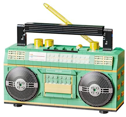 DzirePada Vintage Funk Bausteine Bausatz, 781PCS Kreative Radio Klammerblöcke Kit, Sammler Musik Player Display Modell Spielzeug, Ideen Geschenke für Heimdekoration und Kinder Erwachsene (T2111)
