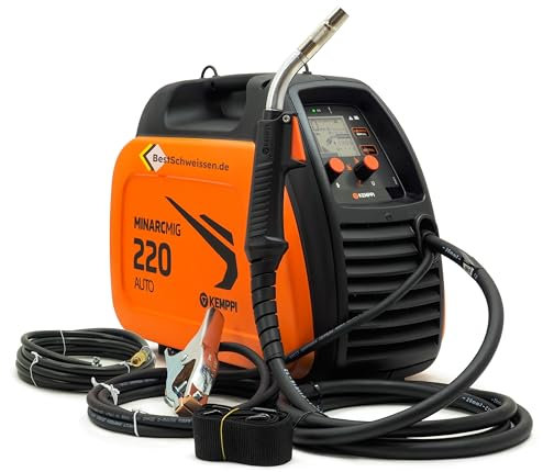 MAG Schweißgerät Inverter Schweissgerät Handschweißgerät Bestschweissen.de Kemppi MinarcMIG™ 220 Auto 230V 16A MIG/MAG 3m Schlauch