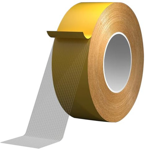 Kiyanest doppelseitiges Stoffband 10mm x 20M Saumband für Vorhänge Kleidung Hosen ohne Nähen Starkes doppelseitiges Teppichklebeband Heavy Duty Teppichband für Teppich Teppichboden Fliesen Laminat