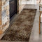SMXVRC Leopard Gepard LäUferteppich, 60x120cm, Braun Animalprint Teppich für Den Innenbereich, StrapazierfäHig Faltbar Knitterfrei Maschinenwaschbar Teppich für Kinder Jugendliche Eintritt