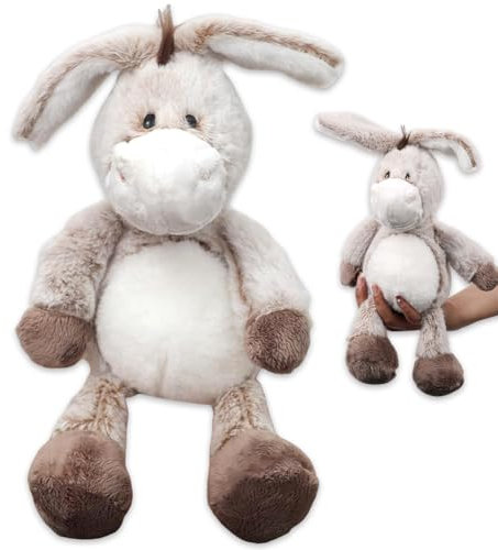 QYEHF Kleine Esel Puppe, Kuscheltier Esel, Esel Puppe Gefüllte Lebensechte Plüschtier Spielzeug Für Heimdekoration, Fotografie-Requisiten,PlüSch Zum Kuscheln Und Spielen 32 cm